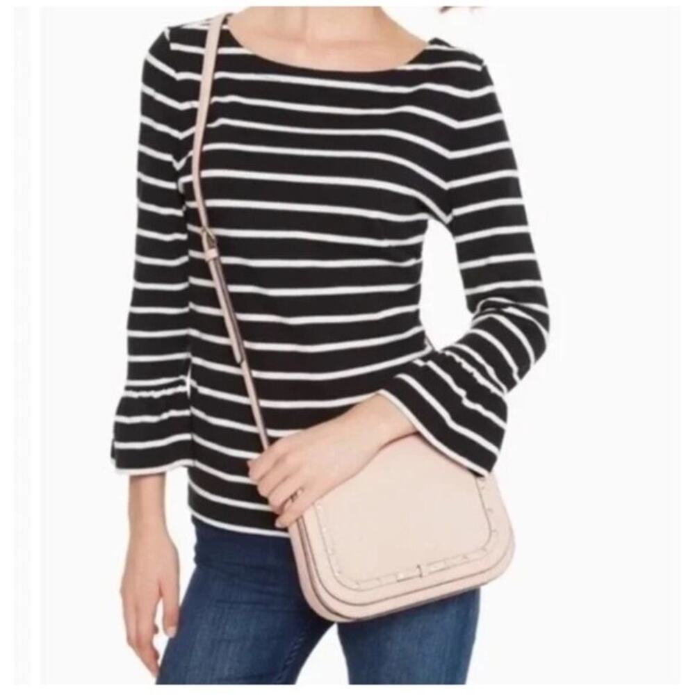 Kate Spade Laurel Way Jeweled Crossbody Bag Pink Leather Rhinestone